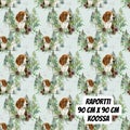 Beagle- trikoo kangas 90 cm x 90 cm n&auml;kym&auml;ss&auml;