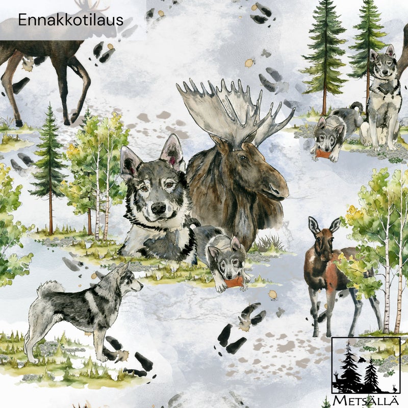 Ennakkotilaus!! J&auml;mtlanninpystykorva kes&auml; -puuvilla tai polyesteri